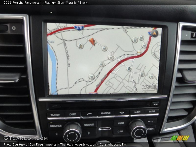 Platinum Silver Metallic / Black 2011 Porsche Panamera 4