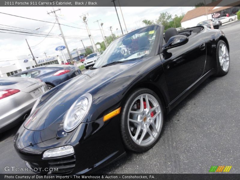 Black / Black 2011 Porsche 911 Carrera S Cabriolet