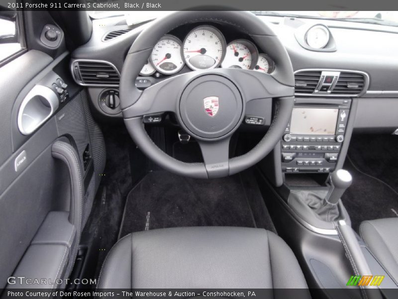Black / Black 2011 Porsche 911 Carrera S Cabriolet