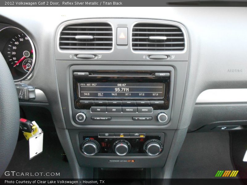 Reflex Silver Metallic / Titan Black 2012 Volkswagen Golf 2 Door