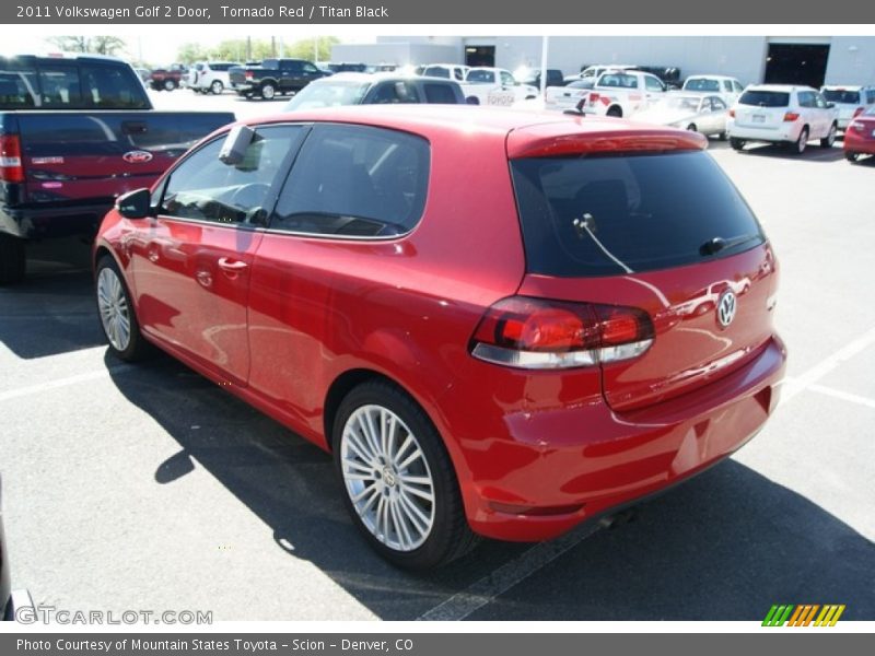 Tornado Red / Titan Black 2011 Volkswagen Golf 2 Door