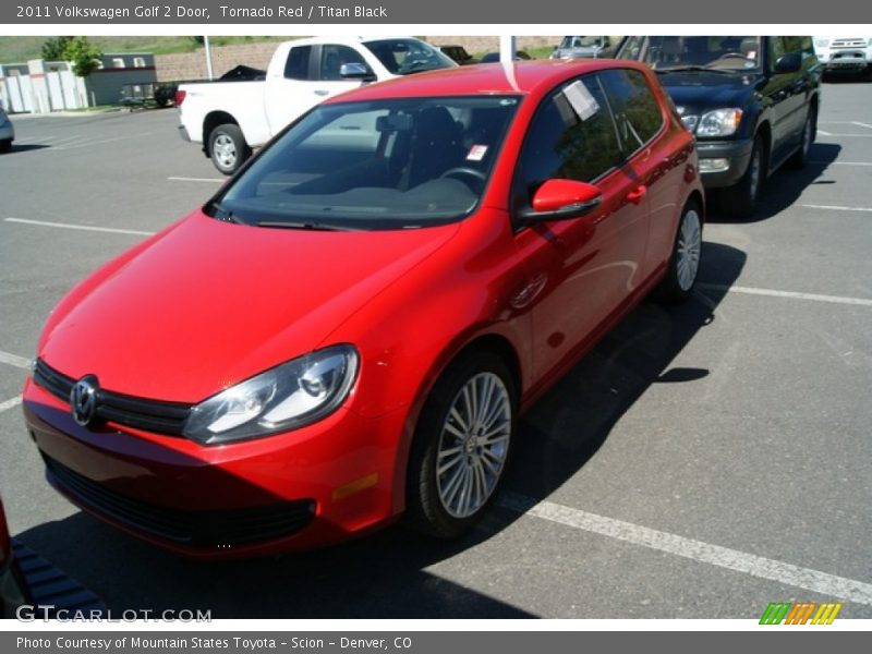 Tornado Red / Titan Black 2011 Volkswagen Golf 2 Door