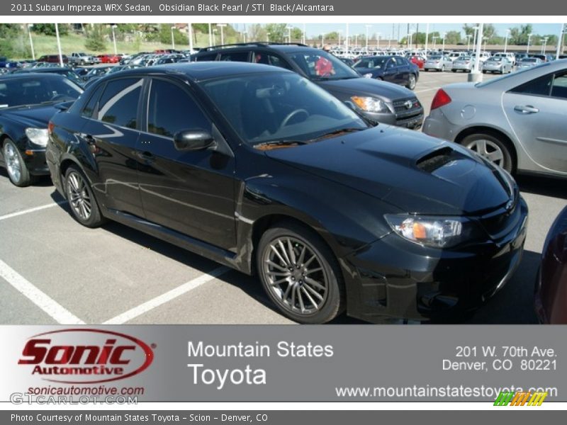 Obsidian Black Pearl / STI  Black/Alcantara 2011 Subaru Impreza WRX Sedan