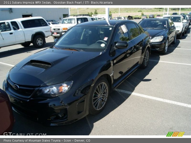 Obsidian Black Pearl / STI  Black/Alcantara 2011 Subaru Impreza WRX Sedan
