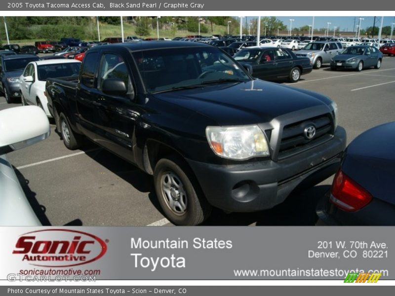 Black Sand Pearl / Graphite Gray 2005 Toyota Tacoma Access Cab