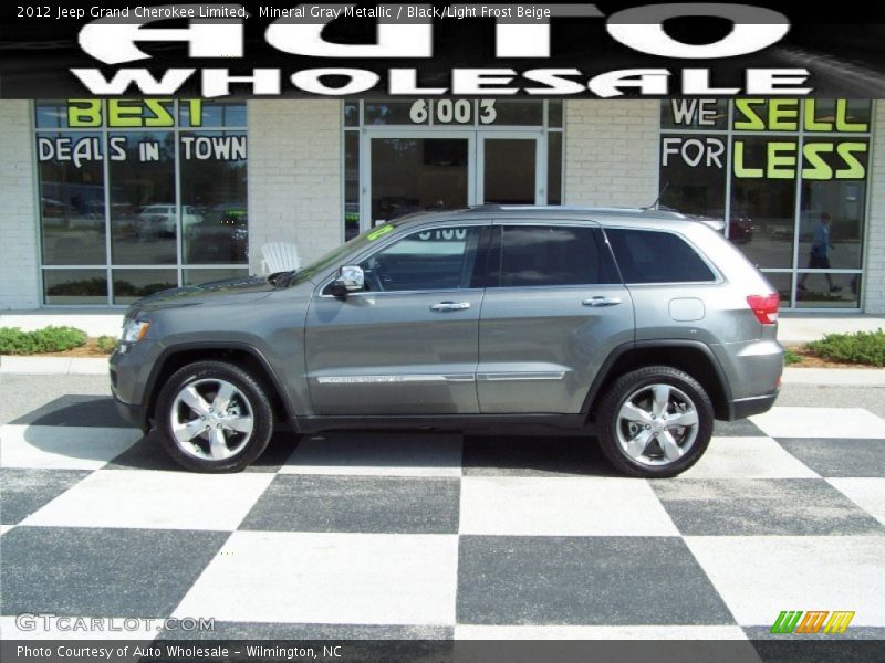 Mineral Gray Metallic / Black/Light Frost Beige 2012 Jeep Grand Cherokee Limited