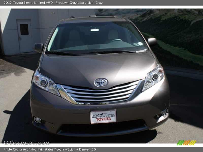 Predawn Gray Mica / Light Gray 2012 Toyota Sienna Limited AWD