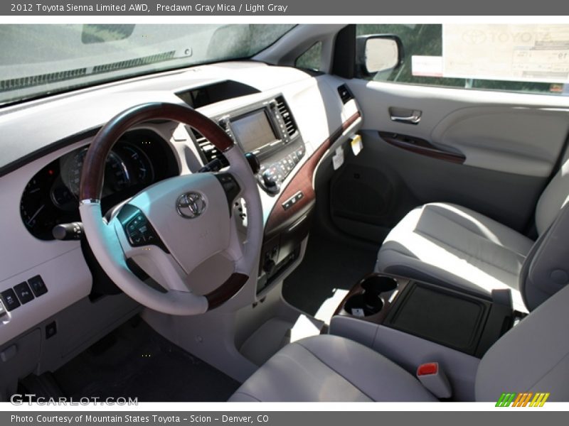 Predawn Gray Mica / Light Gray 2012 Toyota Sienna Limited AWD