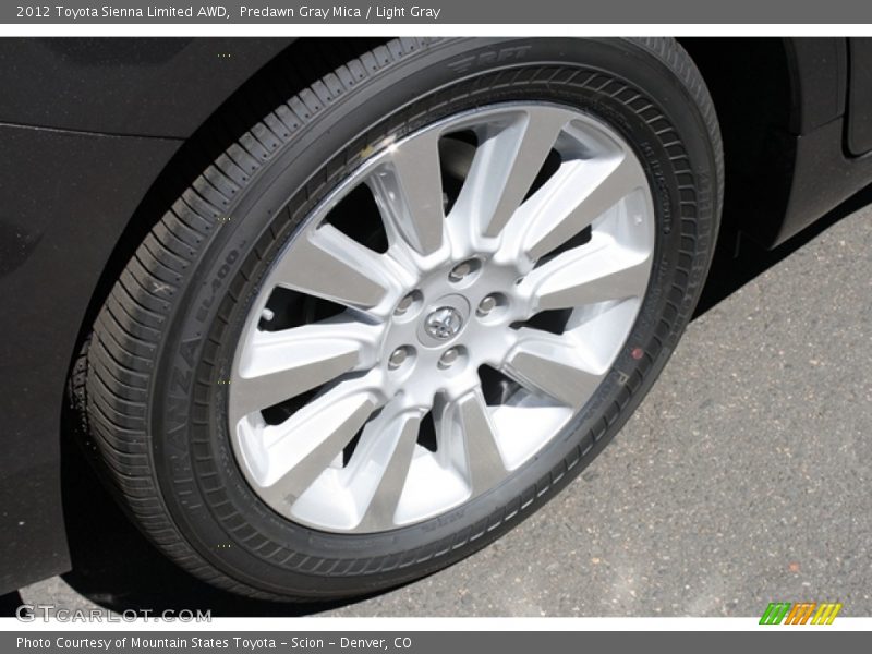 Predawn Gray Mica / Light Gray 2012 Toyota Sienna Limited AWD