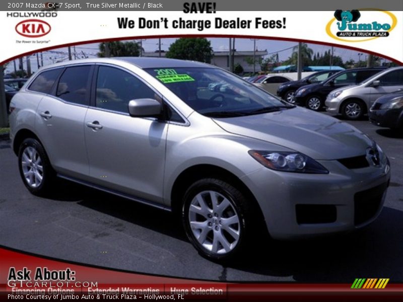 True Silver Metallic / Black 2007 Mazda CX-7 Sport