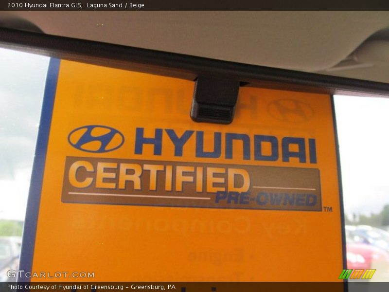Laguna Sand / Beige 2010 Hyundai Elantra GLS