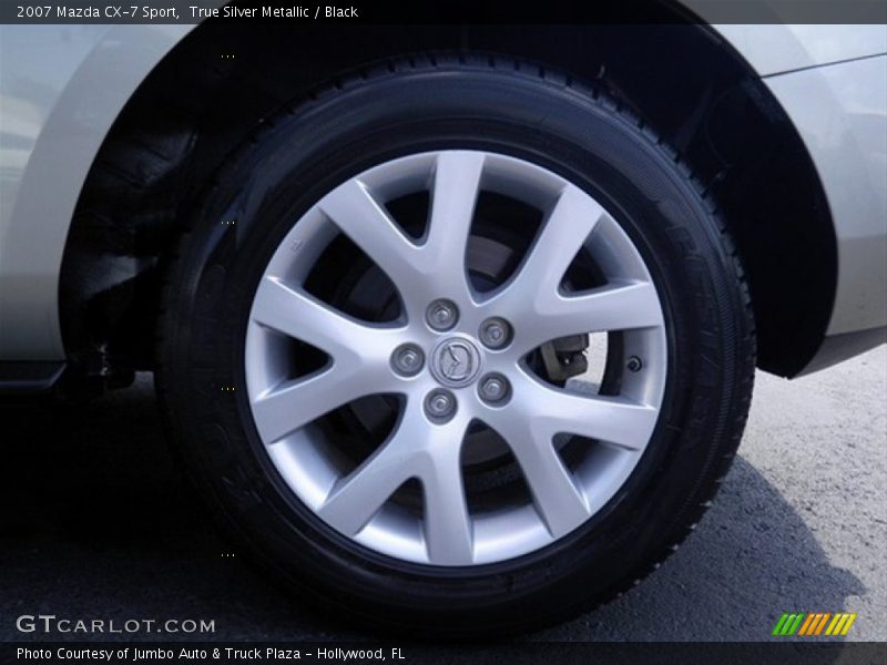 True Silver Metallic / Black 2007 Mazda CX-7 Sport
