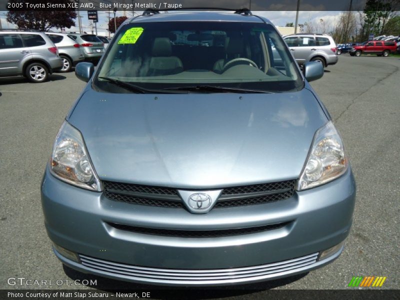 Blue Mirage Metallic / Taupe 2005 Toyota Sienna XLE AWD