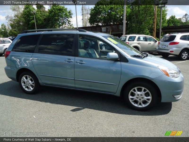 Blue Mirage Metallic / Taupe 2005 Toyota Sienna XLE AWD