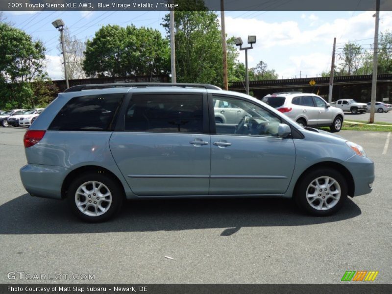 Blue Mirage Metallic / Taupe 2005 Toyota Sienna XLE AWD