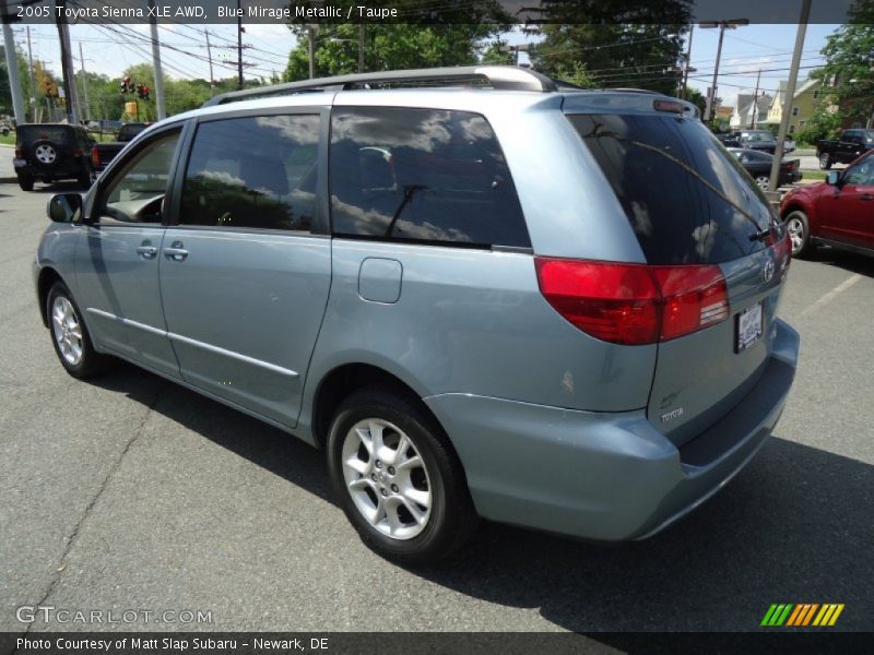 Blue Mirage Metallic / Taupe 2005 Toyota Sienna XLE AWD