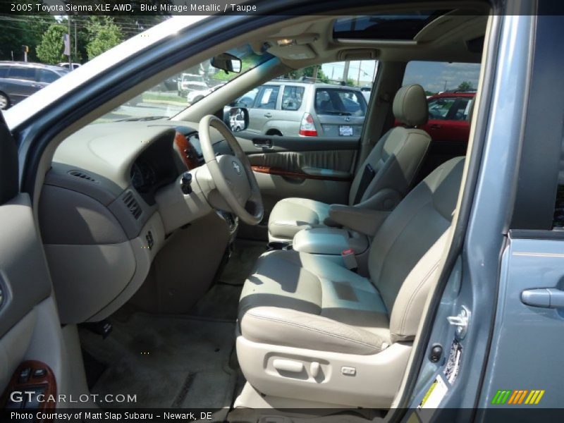 Blue Mirage Metallic / Taupe 2005 Toyota Sienna XLE AWD