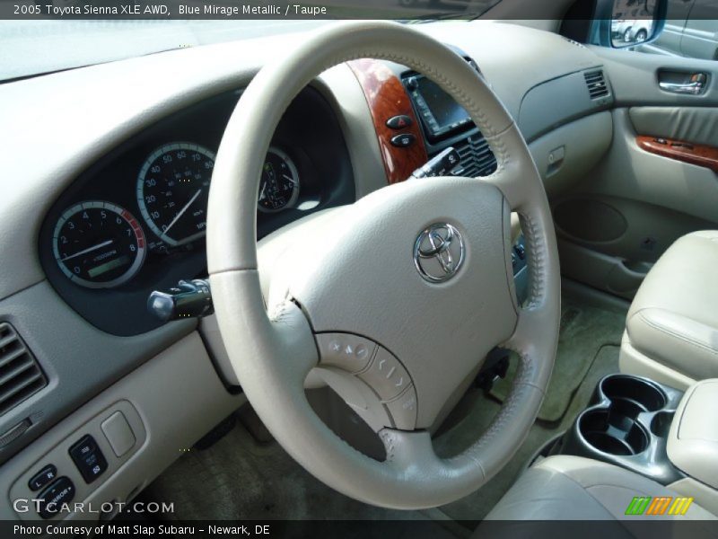 Blue Mirage Metallic / Taupe 2005 Toyota Sienna XLE AWD
