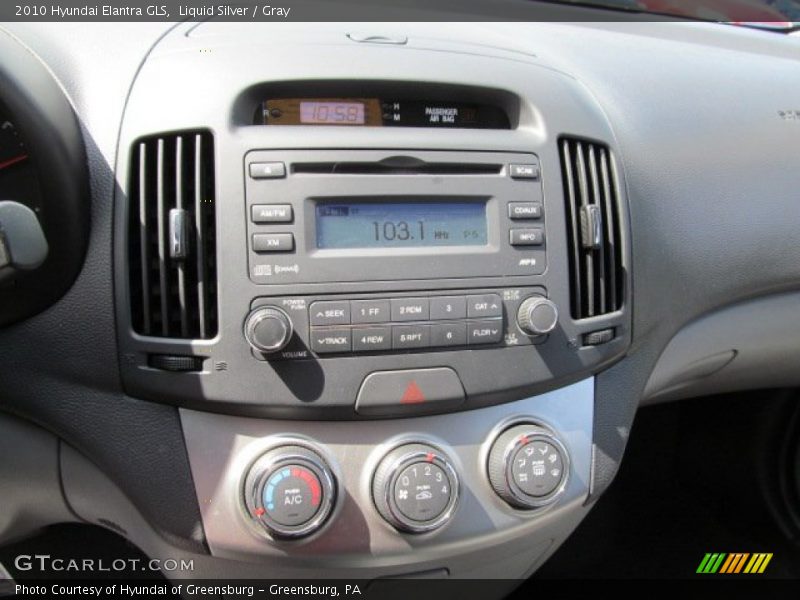 Liquid Silver / Gray 2010 Hyundai Elantra GLS