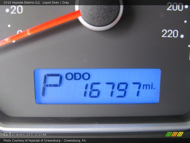 Liquid Silver / Gray 2010 Hyundai Elantra GLS