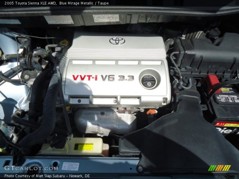 Blue Mirage Metallic / Taupe 2005 Toyota Sienna XLE AWD