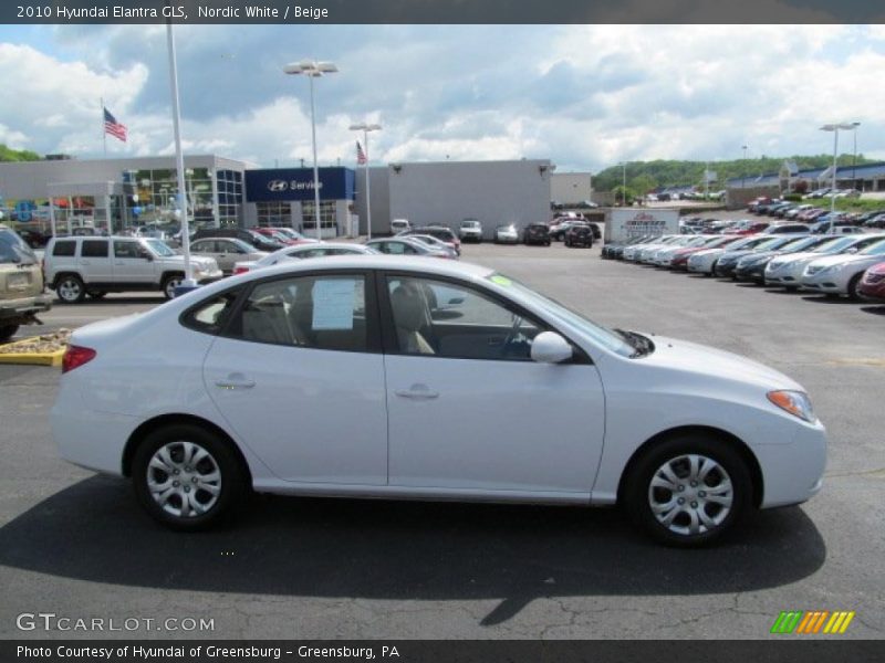 Nordic White / Beige 2010 Hyundai Elantra GLS