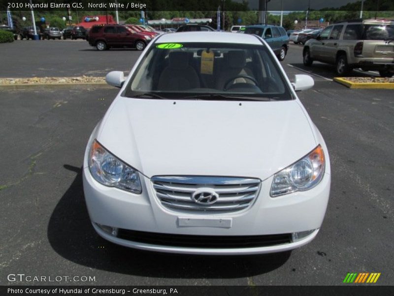 Nordic White / Beige 2010 Hyundai Elantra GLS