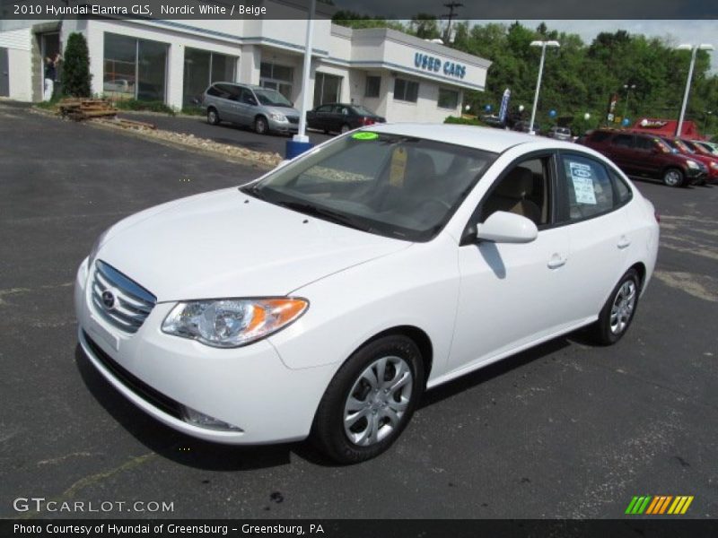 Nordic White / Beige 2010 Hyundai Elantra GLS