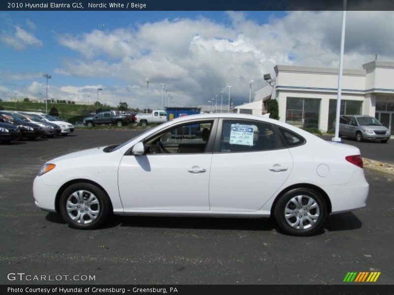 Nordic White / Beige 2010 Hyundai Elantra GLS