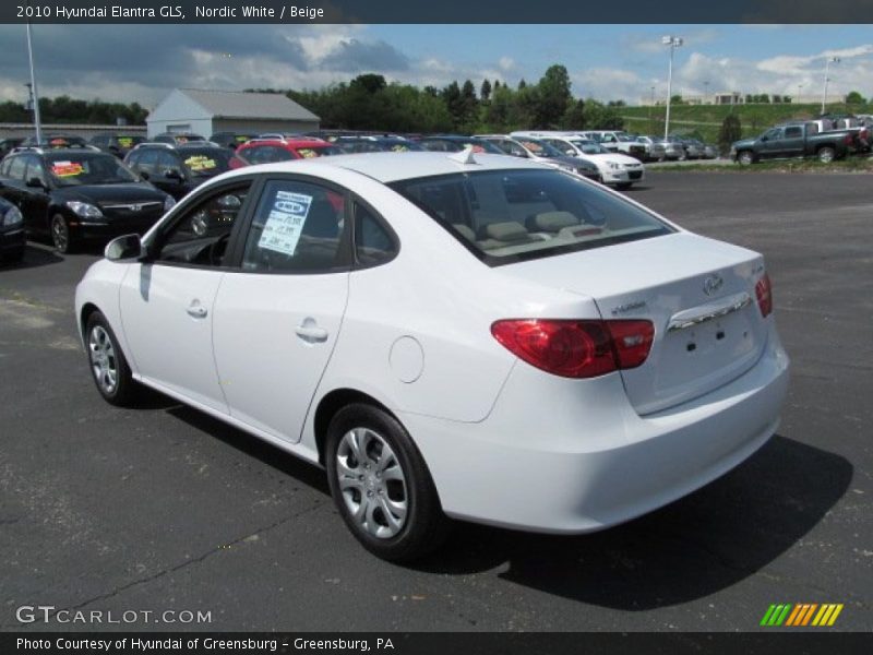 Nordic White / Beige 2010 Hyundai Elantra GLS