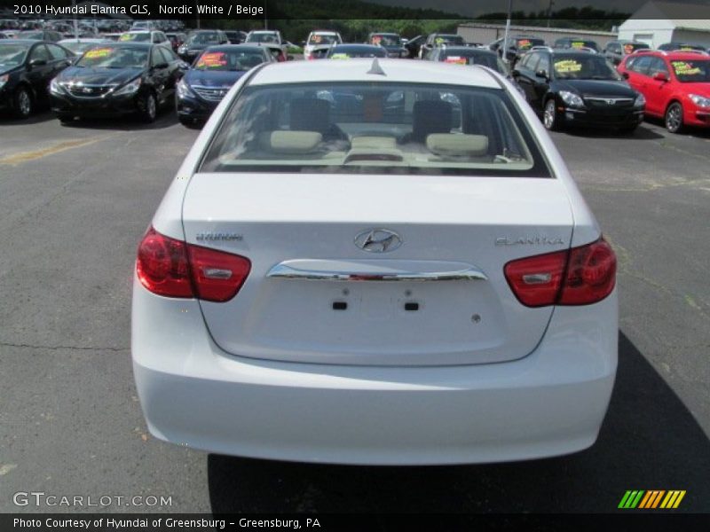 Nordic White / Beige 2010 Hyundai Elantra GLS