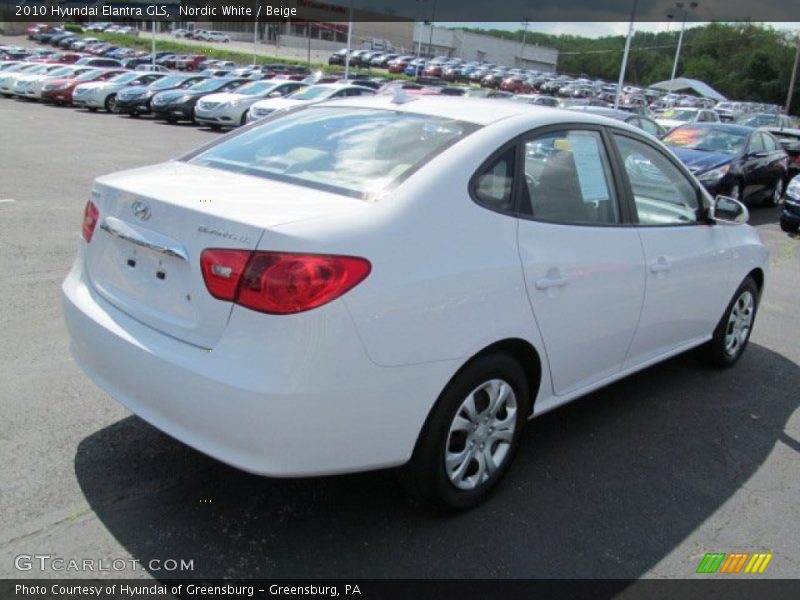Nordic White / Beige 2010 Hyundai Elantra GLS