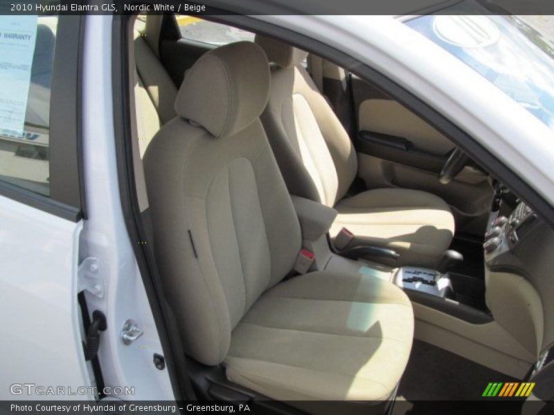 Nordic White / Beige 2010 Hyundai Elantra GLS