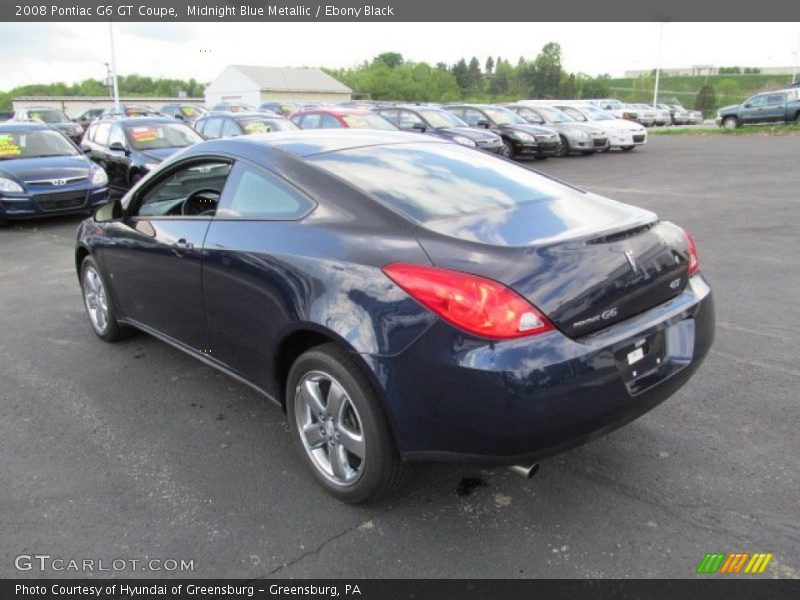 Midnight Blue Metallic / Ebony Black 2008 Pontiac G6 GT Coupe