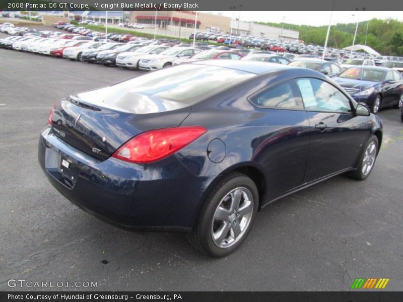 Midnight Blue Metallic / Ebony Black 2008 Pontiac G6 GT Coupe