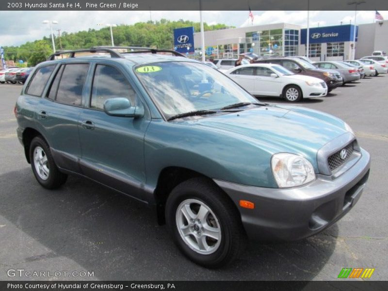 Pine Green / Beige 2003 Hyundai Santa Fe I4