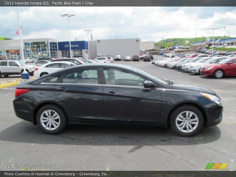 Pacific Blue Pearl / Gray 2013 Hyundai Sonata GLS