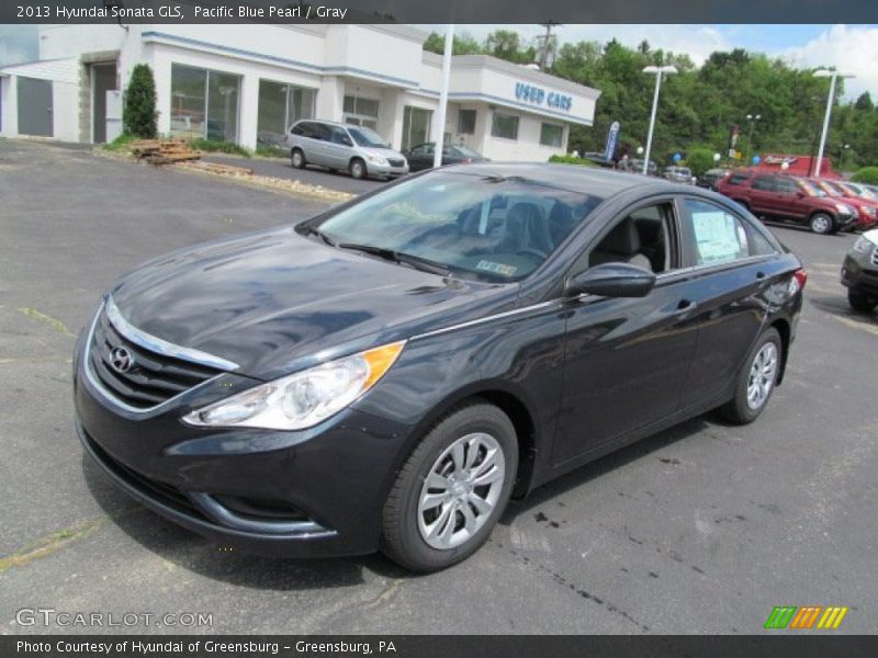 Pacific Blue Pearl / Gray 2013 Hyundai Sonata GLS