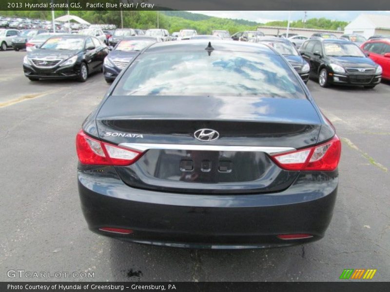 Pacific Blue Pearl / Gray 2013 Hyundai Sonata GLS
