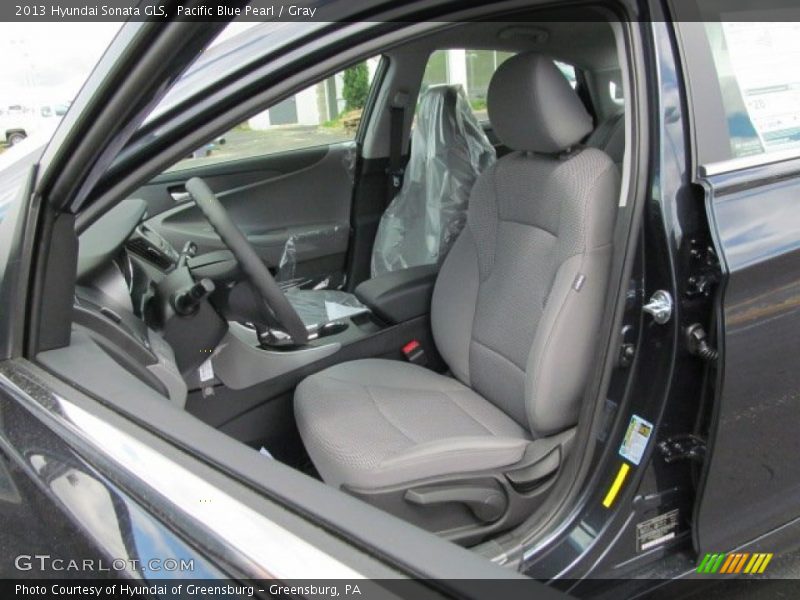 Pacific Blue Pearl / Gray 2013 Hyundai Sonata GLS