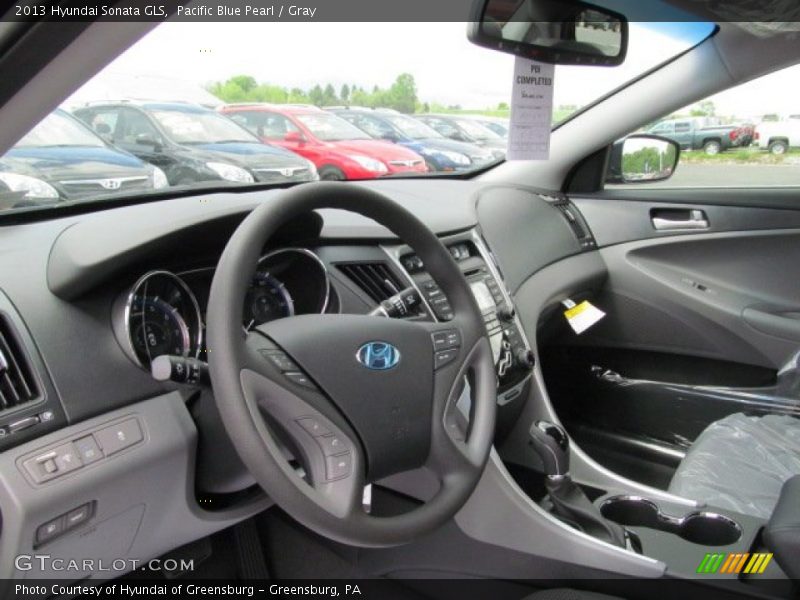 Pacific Blue Pearl / Gray 2013 Hyundai Sonata GLS