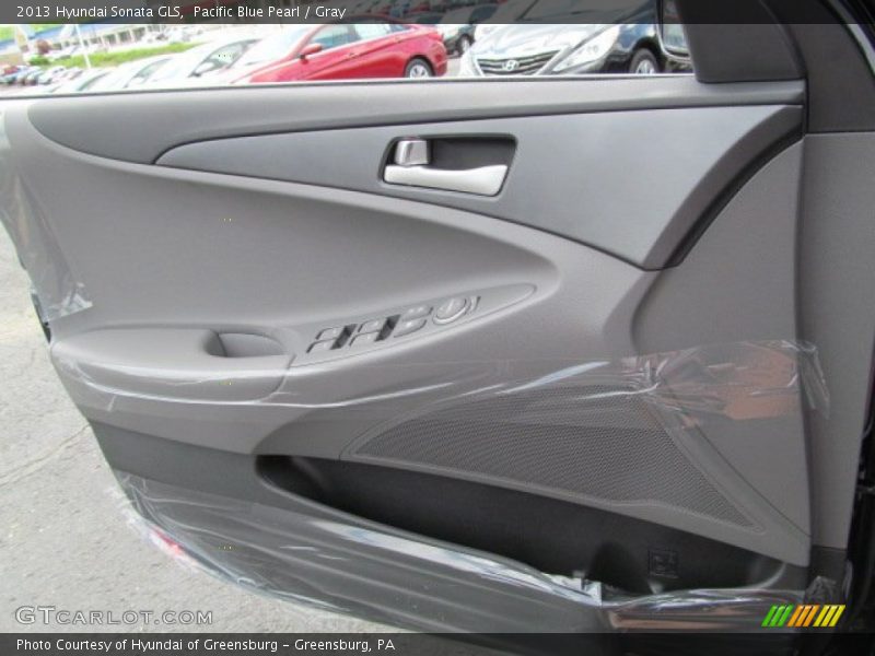 Pacific Blue Pearl / Gray 2013 Hyundai Sonata GLS