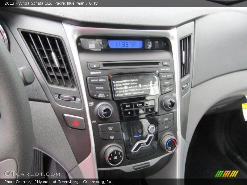 Pacific Blue Pearl / Gray 2013 Hyundai Sonata GLS