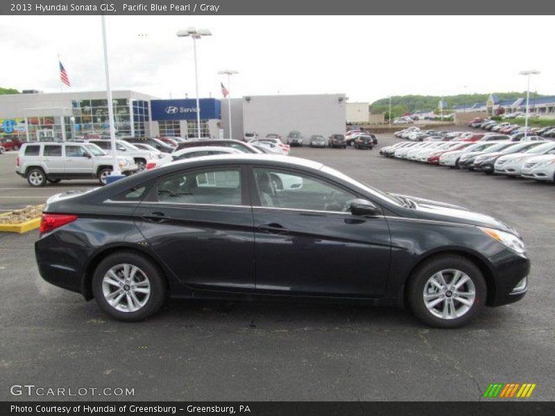 Pacific Blue Pearl / Gray 2013 Hyundai Sonata GLS