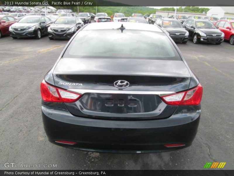 Pacific Blue Pearl / Gray 2013 Hyundai Sonata GLS