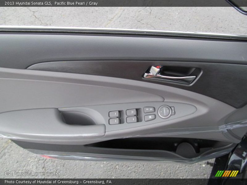 Pacific Blue Pearl / Gray 2013 Hyundai Sonata GLS