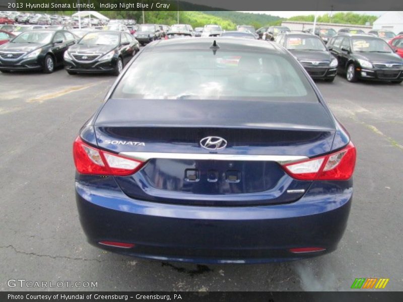 Indigo Night Blue / Gray 2013 Hyundai Sonata Limited