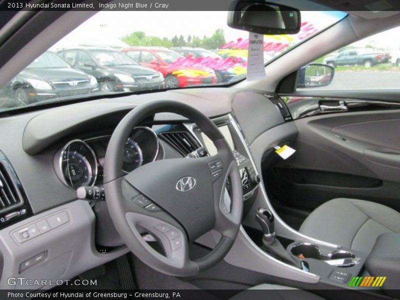 Indigo Night Blue / Gray 2013 Hyundai Sonata Limited