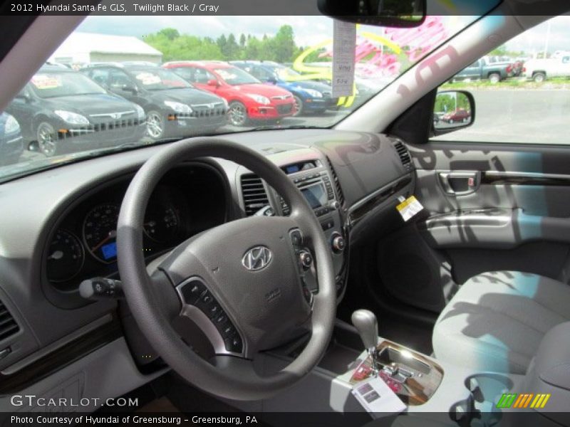 Twilight Black / Gray 2012 Hyundai Santa Fe GLS