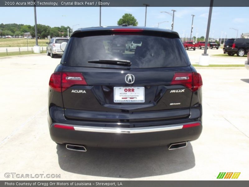 Crystal Black Pearl / Ebony 2010 Acura MDX Technology